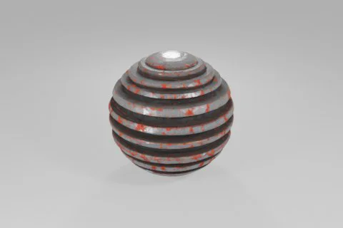 Spherical object 3D model preview