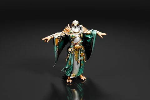 Miniature figurine of a mythical creature 3D model preview