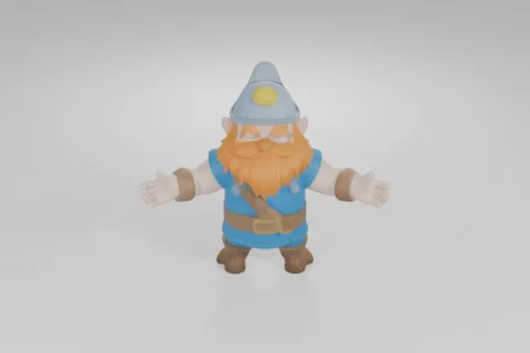 Small figurine of a gnome 3D model preview