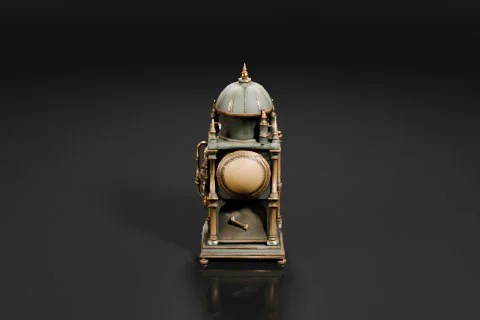 Photograph of an antique clock 3D model preview