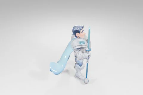 Toy figure of a man in a futuristic suit 3D model preview