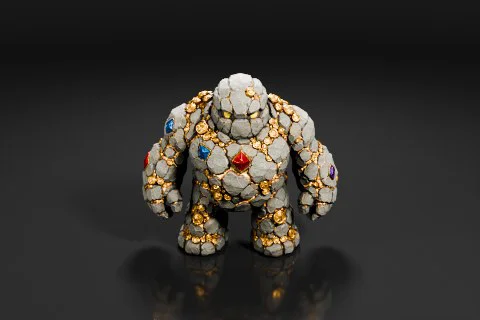 Small figurine of a monster 3D model preview