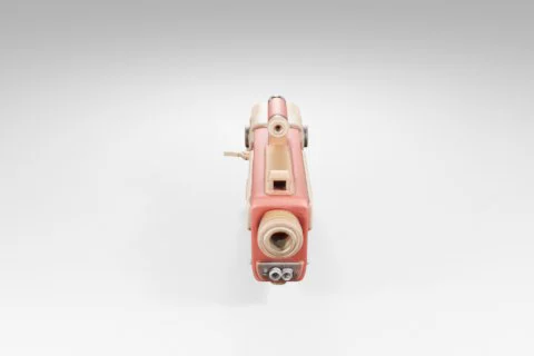 Small, pink-colored object with a cylindrical shape 3D model preview