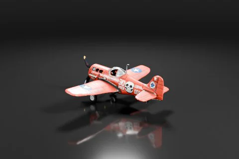 Small toy airplane 3D model preview