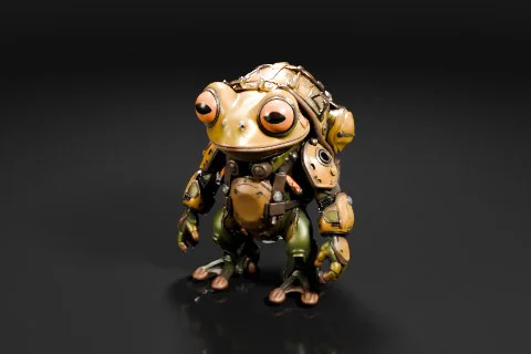 Robot frog 3D model preview