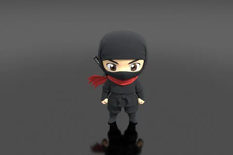 Cartoon character 3D model preview