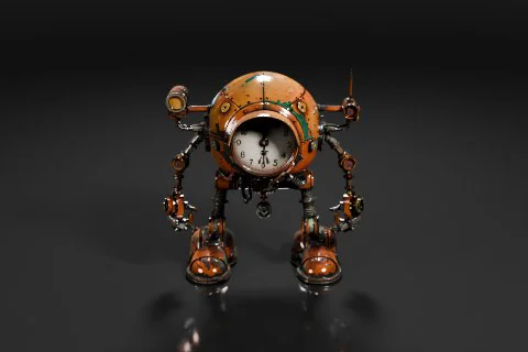 Robot-like figure 3D model preview