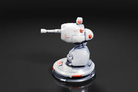 Robot-like figure 3D model preview