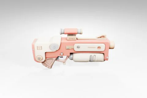 Toy gun 3D model preview