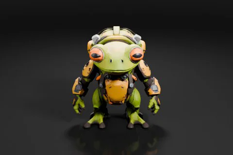 Frog 3D model preview