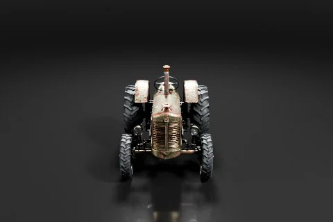 Photograph of a vintage tractor 3D model preview