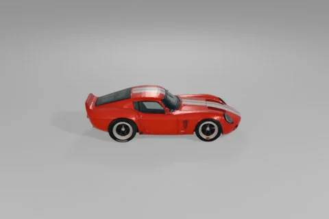 Red sports car 3D model preview