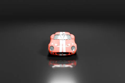 Red sports car 3D model preview