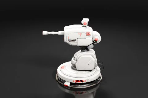 Robot-like figure 3D model preview