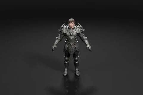 Character from a video game 3D model preview