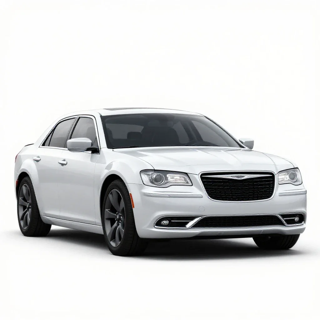 chrysler 300, white background, concept art, clean design