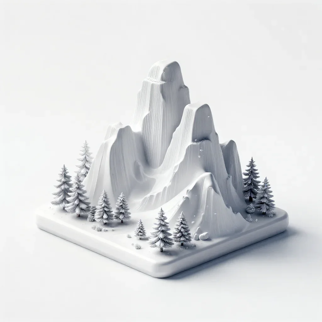 3d object game art white background, white background, 3D render, minimalist